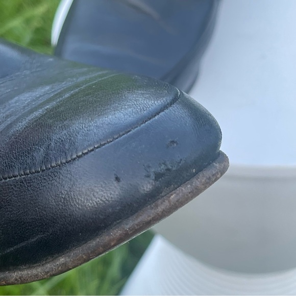 Grenson Footmaster Shoes Mens Size 9 Black Leather Slip-On England Style 7439/01 main image 8